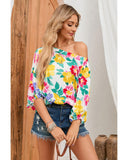 Azura Exchange Floral Off Shoulder Top - M