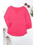 Azura Exchange V Neck Long Sleeve Top - S