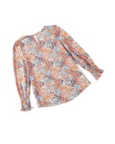 Azura Exchange Floral Puff Sleeve Blouse - L