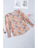 Azura Exchange Floral Puff Sleeve Blouse - L