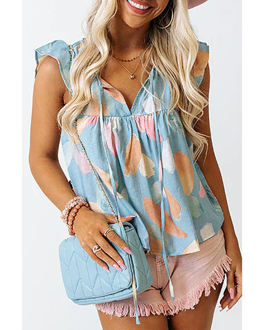 Azura Exchange Ruffled Cap Sleeve Shift Top - XL