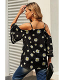 Azura Exchange Floral Cold Shoulder Blouse - L