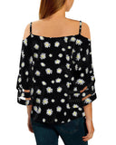 Azura Exchange Floral Cold Shoulder Blouse - L