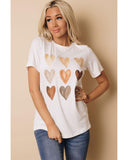 Azura Exchange Kind Heart Print T-shirt - S