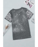 Azura Exchange Leopard Print Short Sleeve T-shirt - M