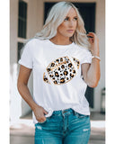 Azura Exchange Leopard Heart Shape Rugby Print T-Shirt - XL