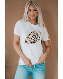 Azura Exchange Leopard Heart Shape Rugby Print T-Shirt - XL