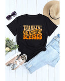 Azura Exchange Thankful Grateful Blessed Graphic Tee - M