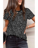 Azura Exchange Cheetah Print Short Sleeve T Shirt - L