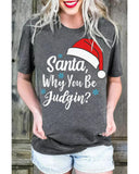 Azura Exchange Santa Hat Snowflake Tee - S