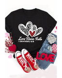 Azura Exchange Leopard Sequin Heart Graphic Valentines Tee - XL