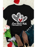 Azura Exchange Leopard Sequin Heart Graphic Valentines Tee - XL