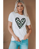 Azura Exchange Leopard Heart Print St Patricks Day T Shirt - S