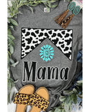 Azura Exchange Leopard Turquoise Bead Mama Graphic T-shirt - L