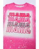 Azura Exchange Full of Mama Letter Print Tie Dye Tee - S