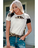 Azura Exchange Leopard Short Sleeve Top - L