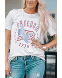 Azura Exchange Eagle Flag Print 1776 Graphic Tee - S