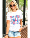 Azura Exchange Graphic Tee with MERICA Flag Element - S