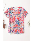 Azura Exchange Floral Print Slim Fit T-Shirt - S