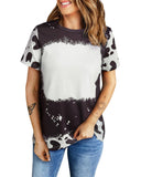 Azura Exchange Tie Dye Bleached Crew Neck T-Shirt - S