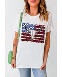 Azura Exchange American Flag Graphic Tee - S