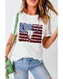 Azura Exchange American Flag Graphic Tee - S