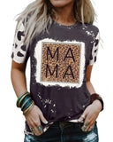 Azura Exchange Leopard Graphic Crew Neck Tee - L