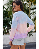 Azura Exchange Color Block Tie Dye Pullover Sweatshirt - L