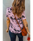 Azura Exchange V Neck Tie-dye T-shirt - 2XL