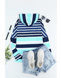 Azura Exchange Striped Drawstring Hoodie - XL