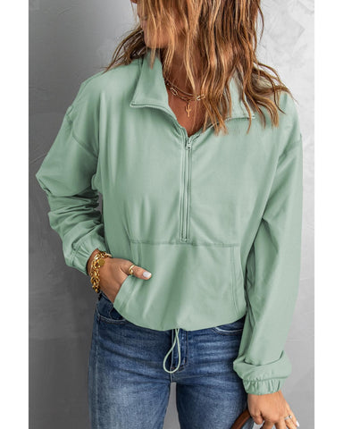 Azura Exchange Front Zip Pocket Sweatshirt - M