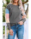 Azura Exchange Long Sleeve Colorblock Sweatshirt - M