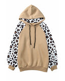 Azura Exchange Leopard Bishop Sleeve Hooded Sweatshirt - L