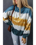 Azura Exchange Leopard Tie Dye Color Block Pullover Sweatshirt - L