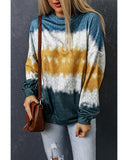 Azura Exchange Leopard Tie Dye Color Block Pullover Sweatshirt - L