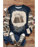 Azura Exchange Leopard Color Block Pullover Sweatshirt - S