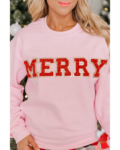 Azura Exchange MERRY Graphic Pullover Sweatshirt - S