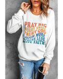 Azura Exchange Slogan Letters Print Long Sleeve Sweatshirt - XL