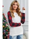 Azura Exchange Long Sleeve Buffalo Plaid Sweatshirt - S