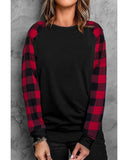 Azura Exchange Plaid Long Sleeve Sweatshirt - L