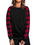 Azura Exchange Plaid Long Sleeve Sweatshirt - L