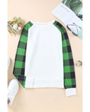 Azura Exchange Plaid Long Sleeve Sweatshirt - M