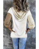 Azura Exchange Colorblock V Neck Long Sleeve Hoodie - S