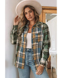 Azura Exchange Button Up Plaid Shacket - S