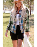 Azura Exchange Button Up Plaid Shacket - S