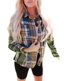 Azura Exchange Button Up Plaid Shacket - S