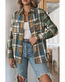 Azura Exchange Button Up Plaid Shacket - S