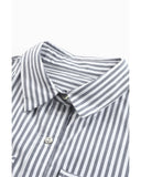 Azura Exchange Striped Long Sleeve Shirt with Pocketed Buttons - XL