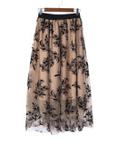 Azura Exchange Embroidered High Waist Maxi Skirt - M