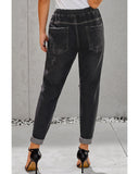 Azura Exchange Distressed Denim Jogger with Pocket Detail - M